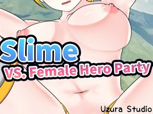 Slime VS. Female Hero Party